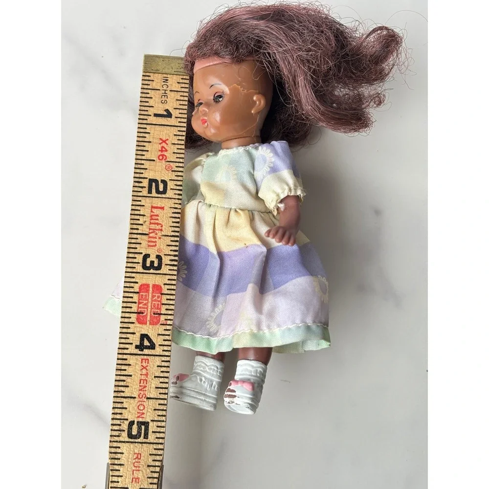 Madame Alexander 2005 McDonalds Mini‎ Doll African American Pastel Dress 5 Inch